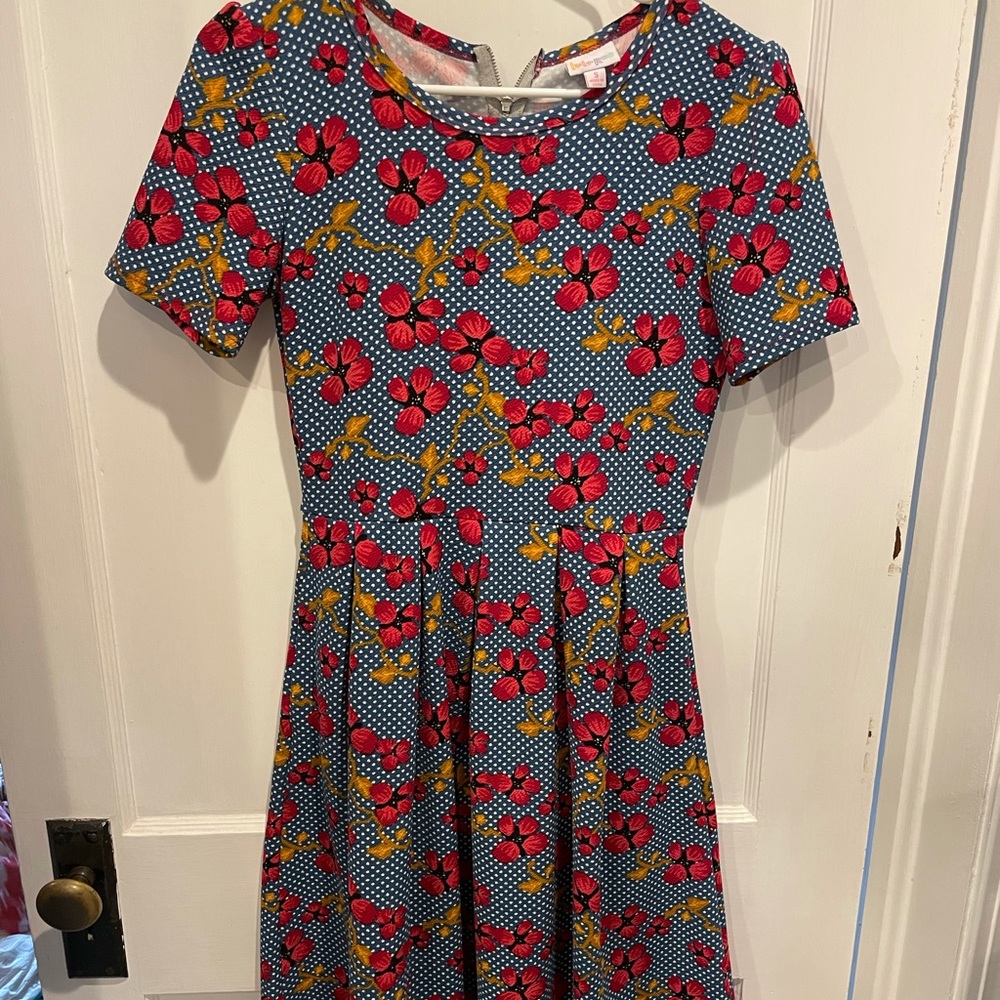 Lularoe blue floral dress